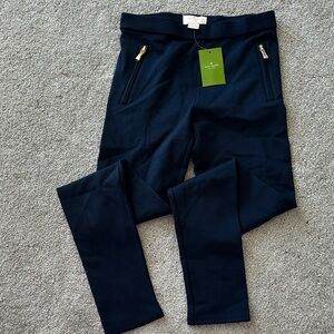 Kate Spade Navy Leggings with Gold Accents